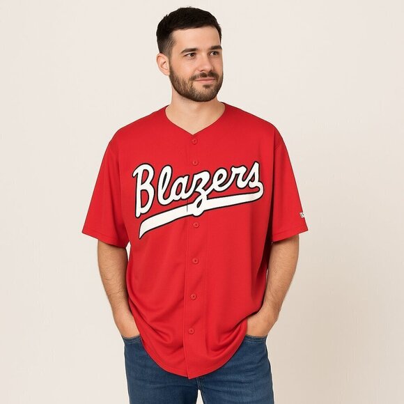 Wilson Other - Wilson Blazers Red Baseball Jersey Size XL | Button Front Team Sports Shirt